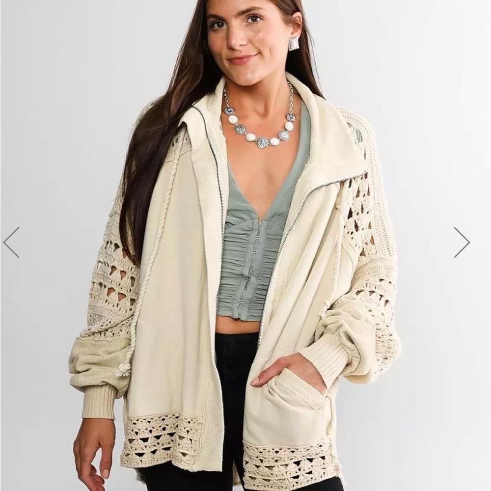 Free People Dune bug crochet cardigan in L